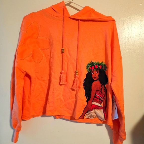 NWT Disney Moana Cropped Hoodie - Picture 1 of 13